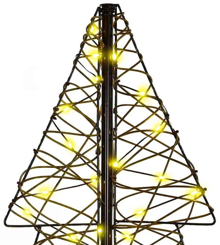 Karácsonyfa 100 LED-del Meleg fehér 120 cm Rattan