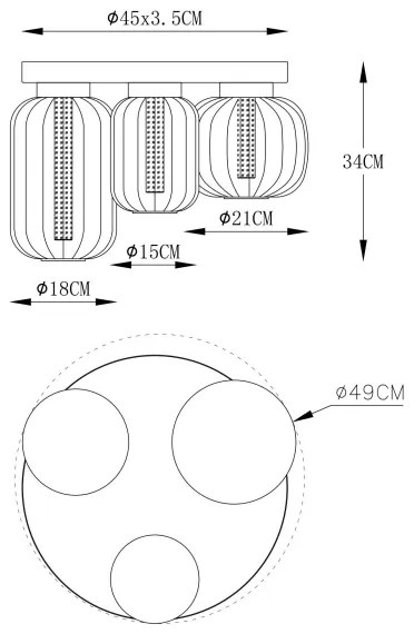 Globo 15746-3D - LED Mennyezeti lámpa FLUORO LED/23W/230V