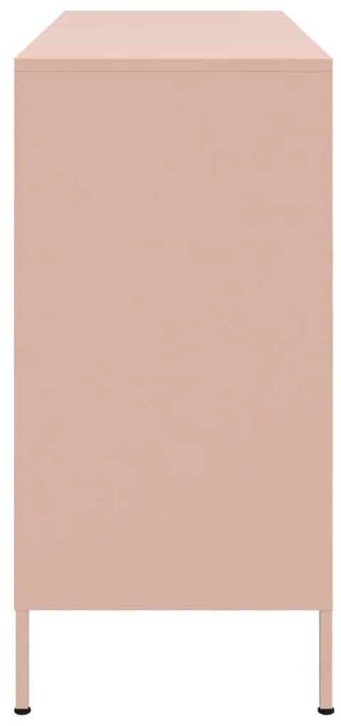 rózsaszín acél tálalószekrény 100,5 x 39 x 79 cm