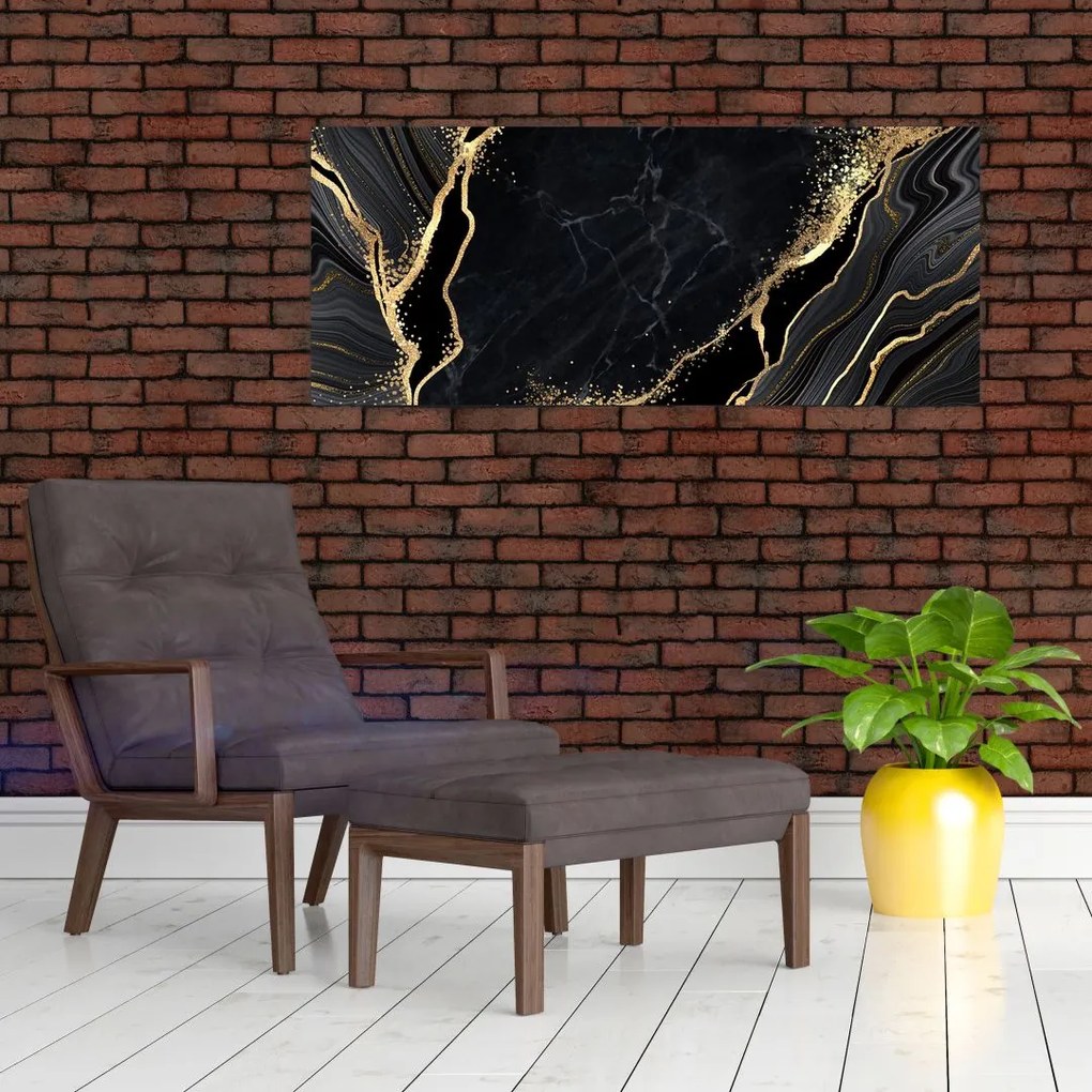 Az arany absztrakció képe (120x50 cm)