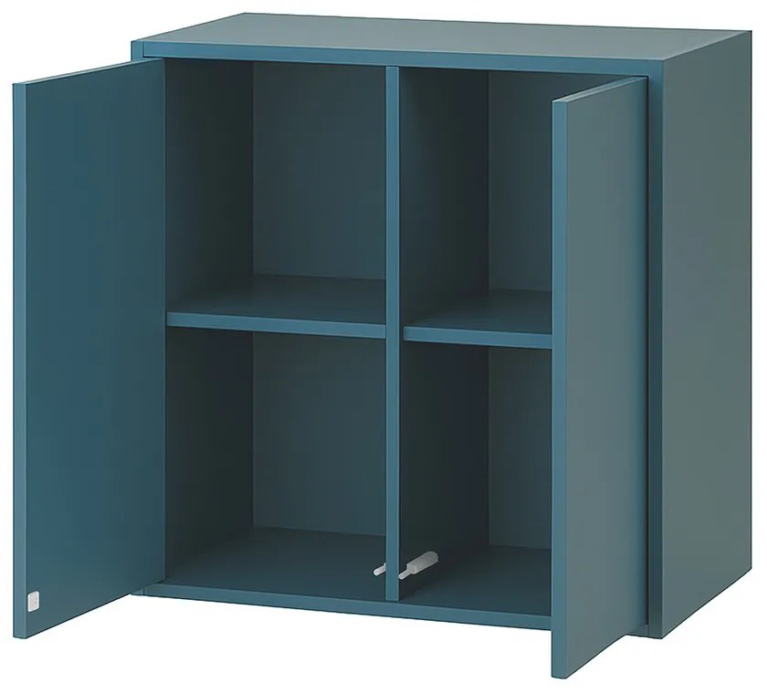 Boxie 2 ajtós fali szekrény 80x80x37 cm petrol kék