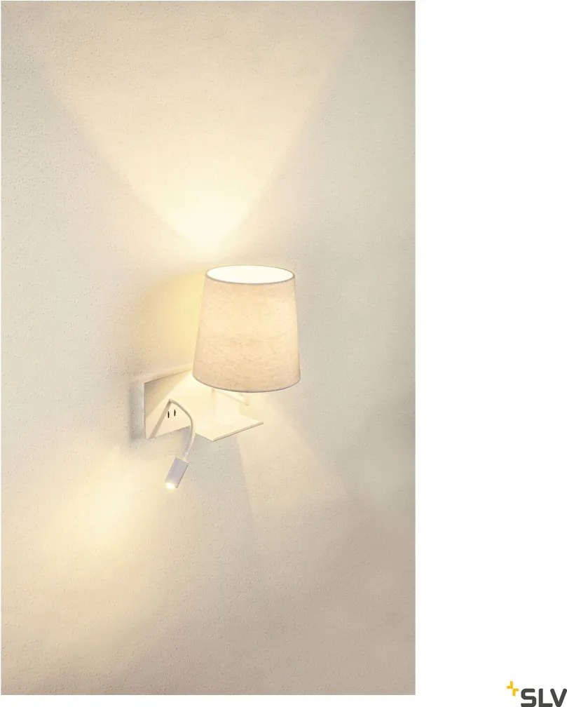 SLV SOMNILA 1003460 Fali lámpa 1x40W/LED 3000K 120LM