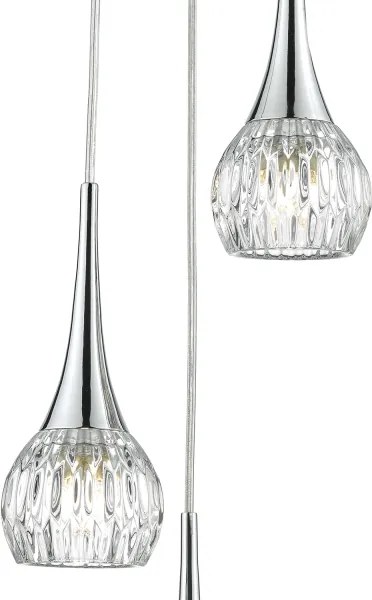 Där Lighting LYA0350 - Kábeles csillár LYALL 3xG9/40W/230V fényes króm