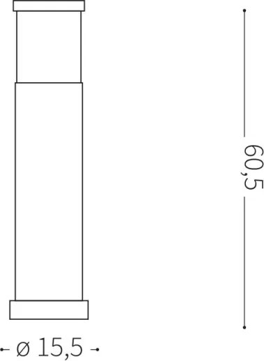 Ideal Lux - TRONCO kültéri lámpatest 1xE27/42W/230V 60 cm IP65 antracit