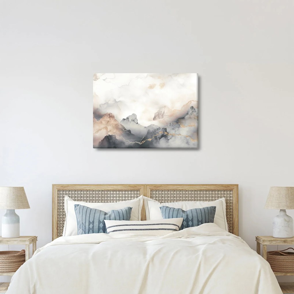 Kép - Hegyi absztrakció márvány textúrával (70x50 cm)