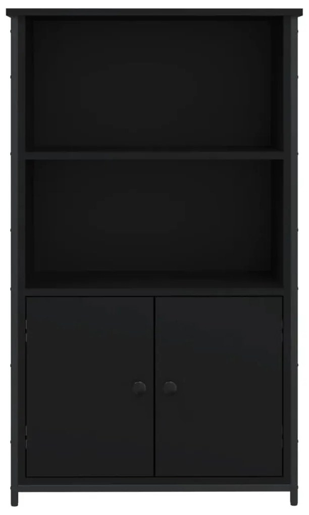 fekete szerelt fa magasszekrény 62 x 32 x 103,5 cm