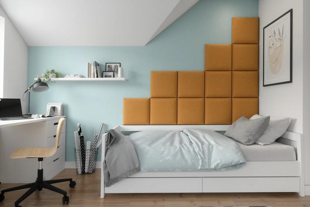 Kárpitozott panel Quadra 60x20 cm (kék). 1048480