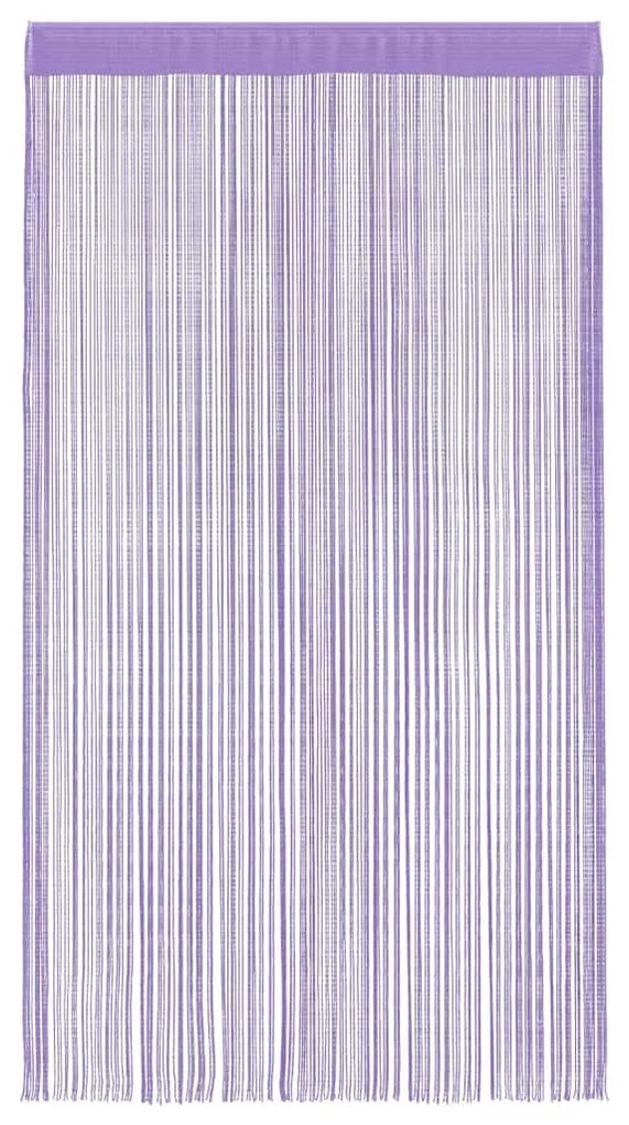 2 db lila zsinórfüggöny 100 x 250 cm