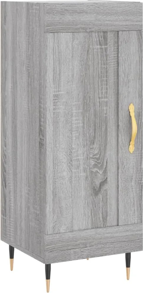 vidaXL szürke sonoma színű szerelt fa tálalószekrény 34,5 x 34 x 90 cm