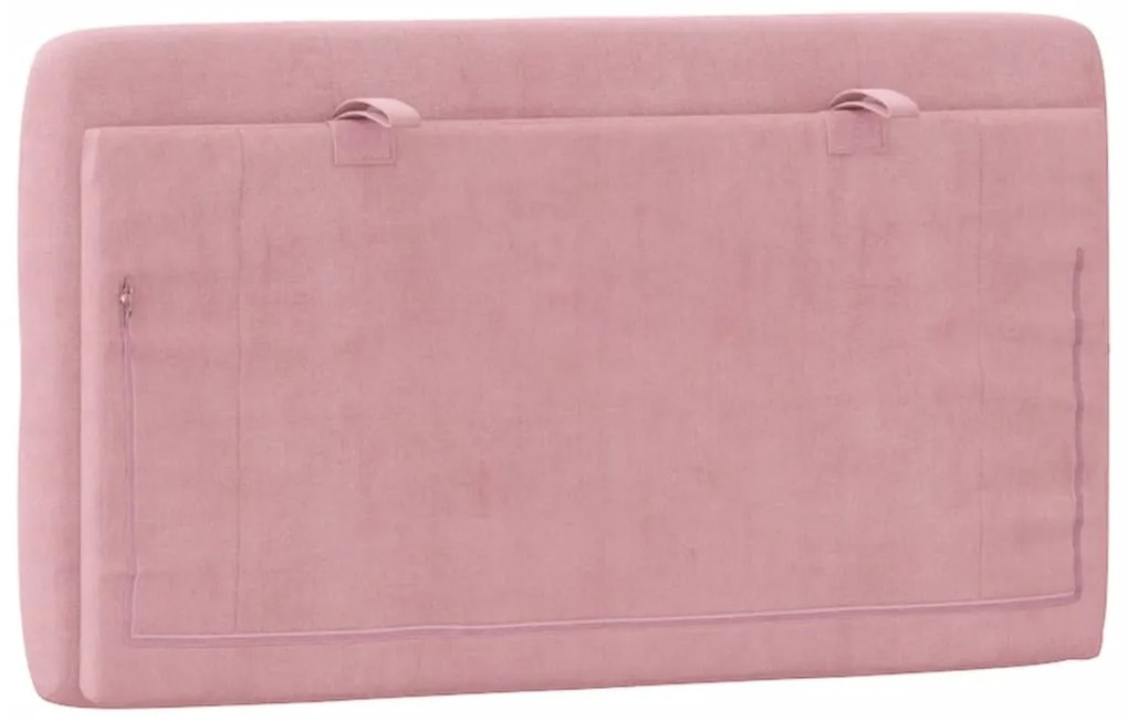 rózsaszín bársony fejtámla párna 90 cm