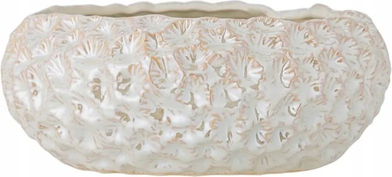 Bloomingville Lowen Dekorációs tál 24 cm Fehér, fényes