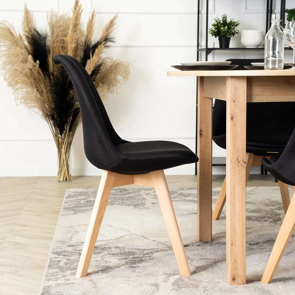 Fekete Szövet Étkezőszék NEVEL