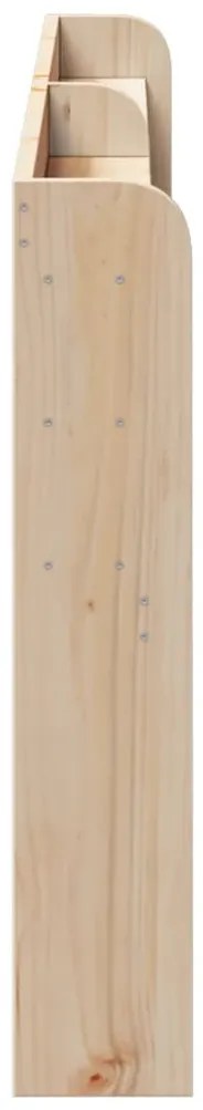 tömör fenyőfa fejtámla polcokkal 180 cm