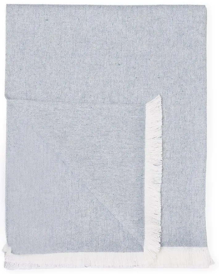 Summer Linen kék pléd, 140 x 180 cm - Euromant