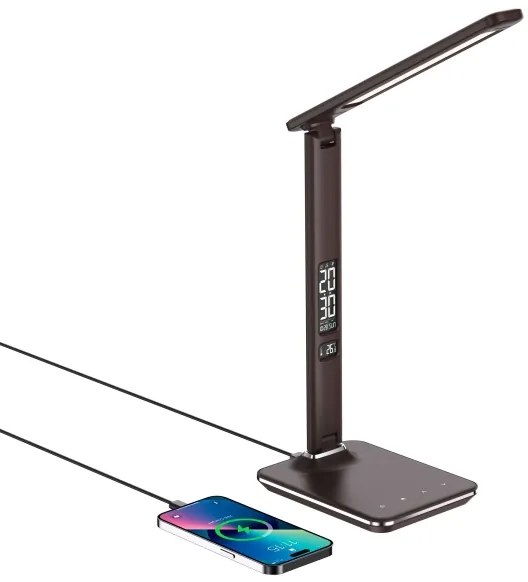 Immax 08975L- LED Dimmelhető lámpa vezeték nélküli töltéssel KINGFISHER LED/8,5W/230V barna