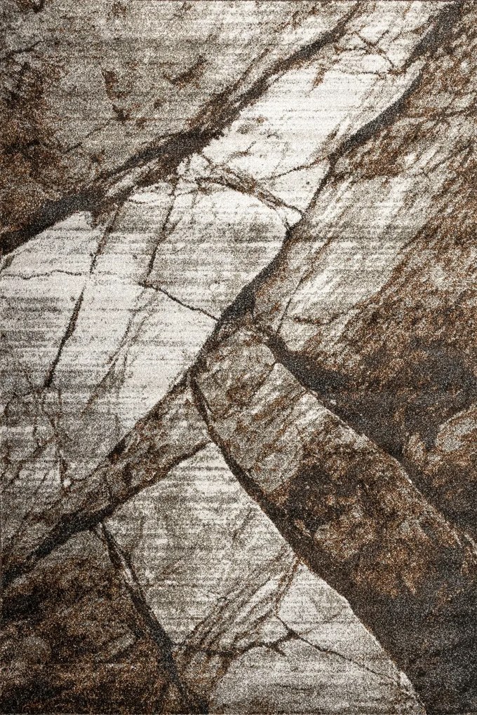 Puha Szőnyeg Nappaliba Barna Mint Sötét Márvány Kő Ponte 80x150 cm