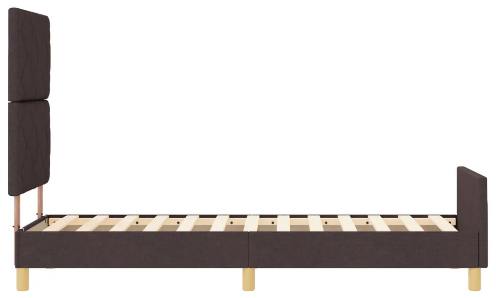 Ágykeret Sötétbarna 80x200 cm Szövet