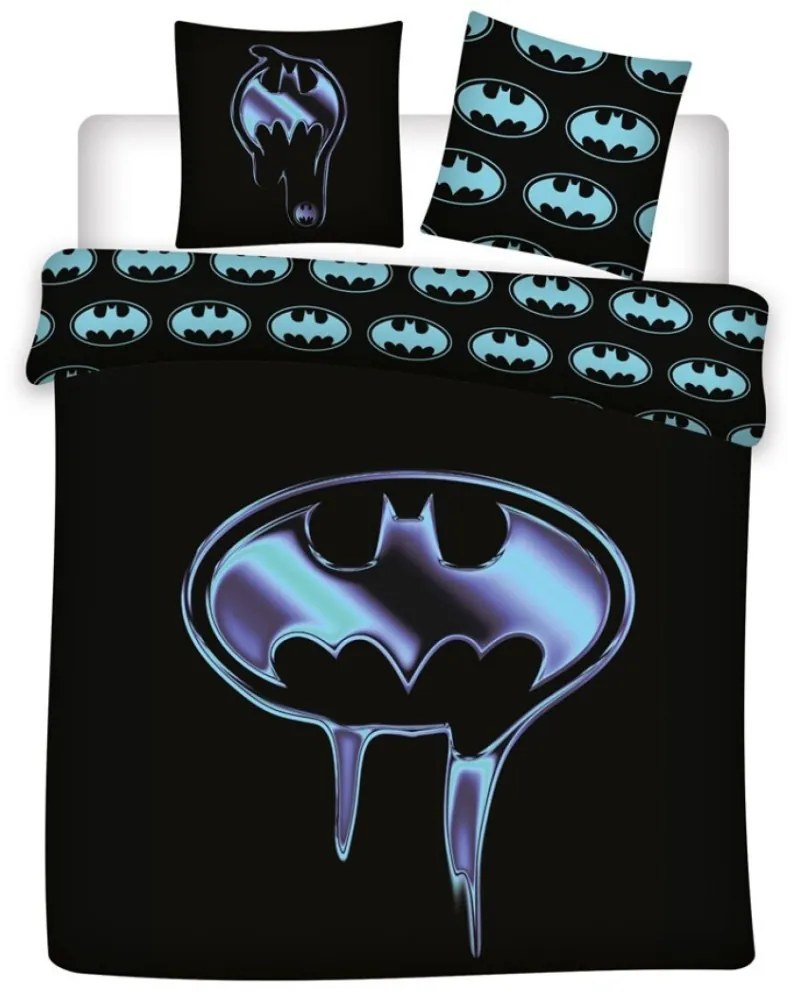 Batman Dark Knight dupla, kétszemélyes ágyneműhuzat 240×220cm, 65x65 cm