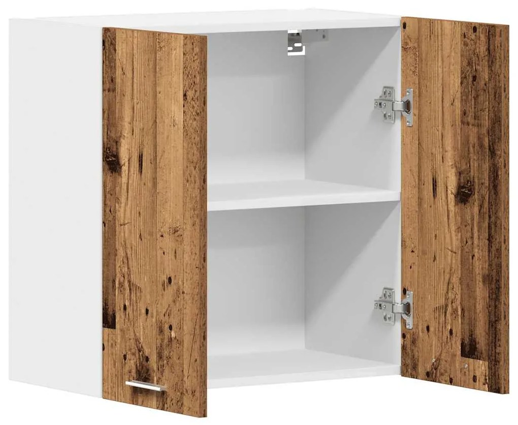 “Lyon” antik fa színű szerelt fa konyhai fali szekrény