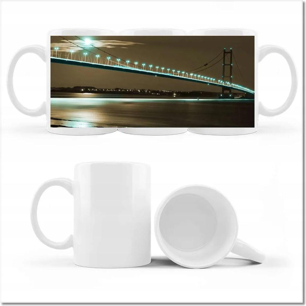 Nyomott mintás bögre Kék hídfények