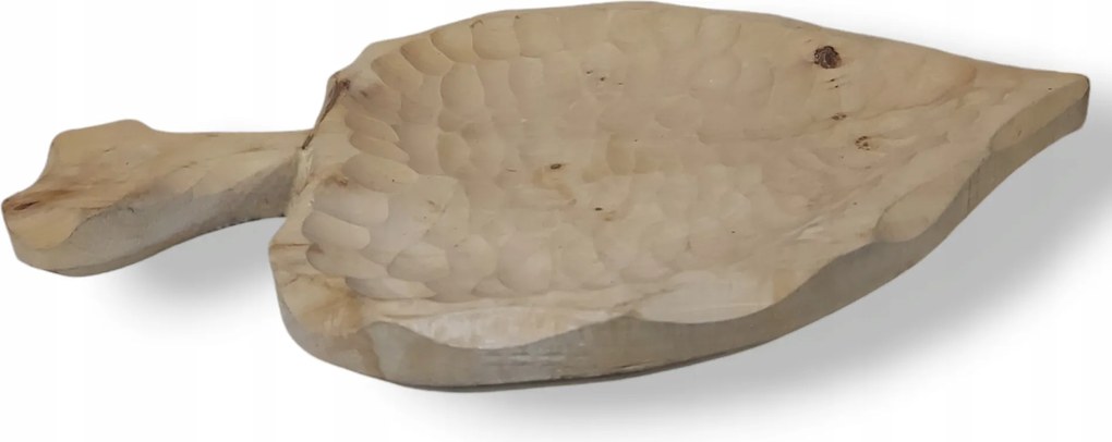 Fa tálca levél snack tányér felvágottak stb 32x21x3cm