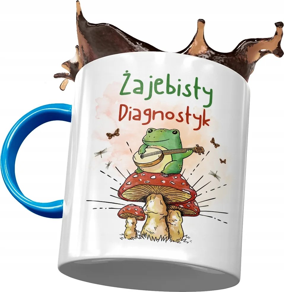 Kék Bögre Diagnosztika Békás Ajándék Nyomtatott Fotóval