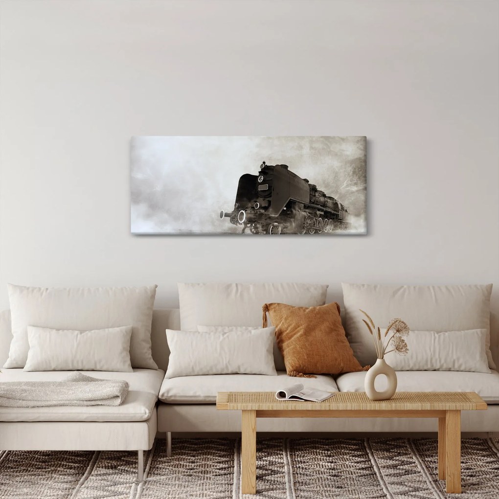 Kép - Vonat a ködben (120x50 cm)