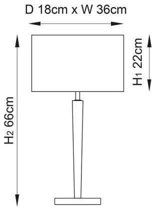 Endon 56707 - Asztali lámpa MORETO 1xE27/60W/230V fényezett króm/szürke