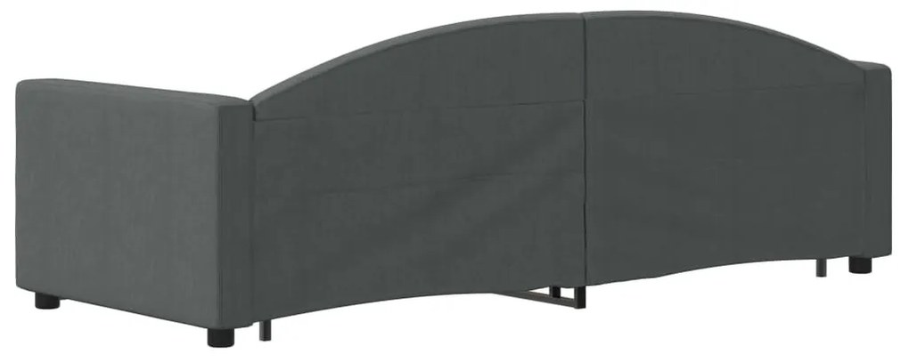 sötétszürke kihúzható szövet heverő 80 x 200 cm