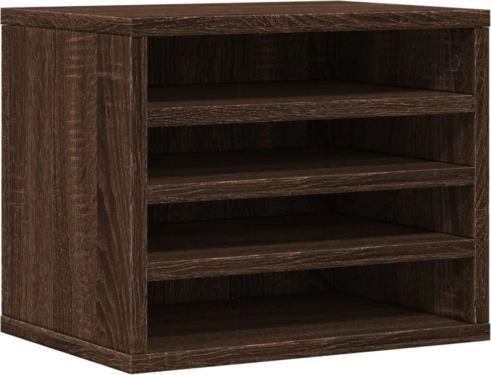 vidaXL barna tölgy színű szerelt fa asztali szervező 36x26x29,5 cm