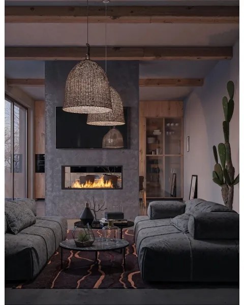 InFire - Beépített BIO kandalló 48,5x123,5 cm 6kW fekete