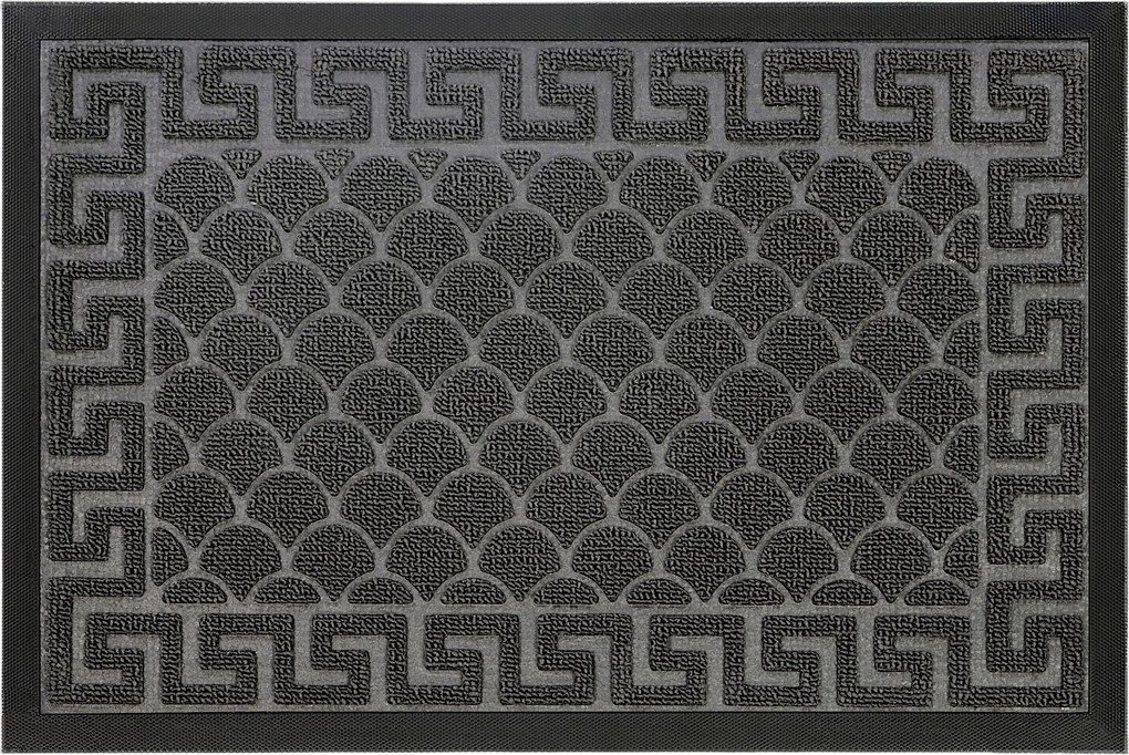 Lábtörlő Kültéri Ajtó Alá Nagy 60x90 Gumi Bejárati Szőnyeg Szürke 3D