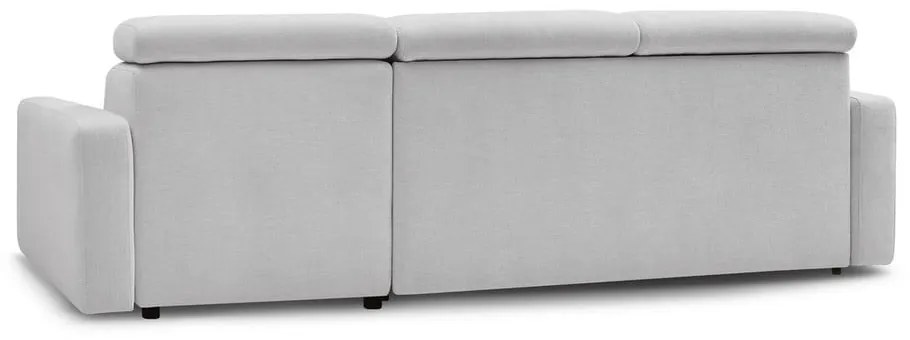 Világosszürke kinyitható sarokkanapé (variálható) Monaco – Bobochic Paris