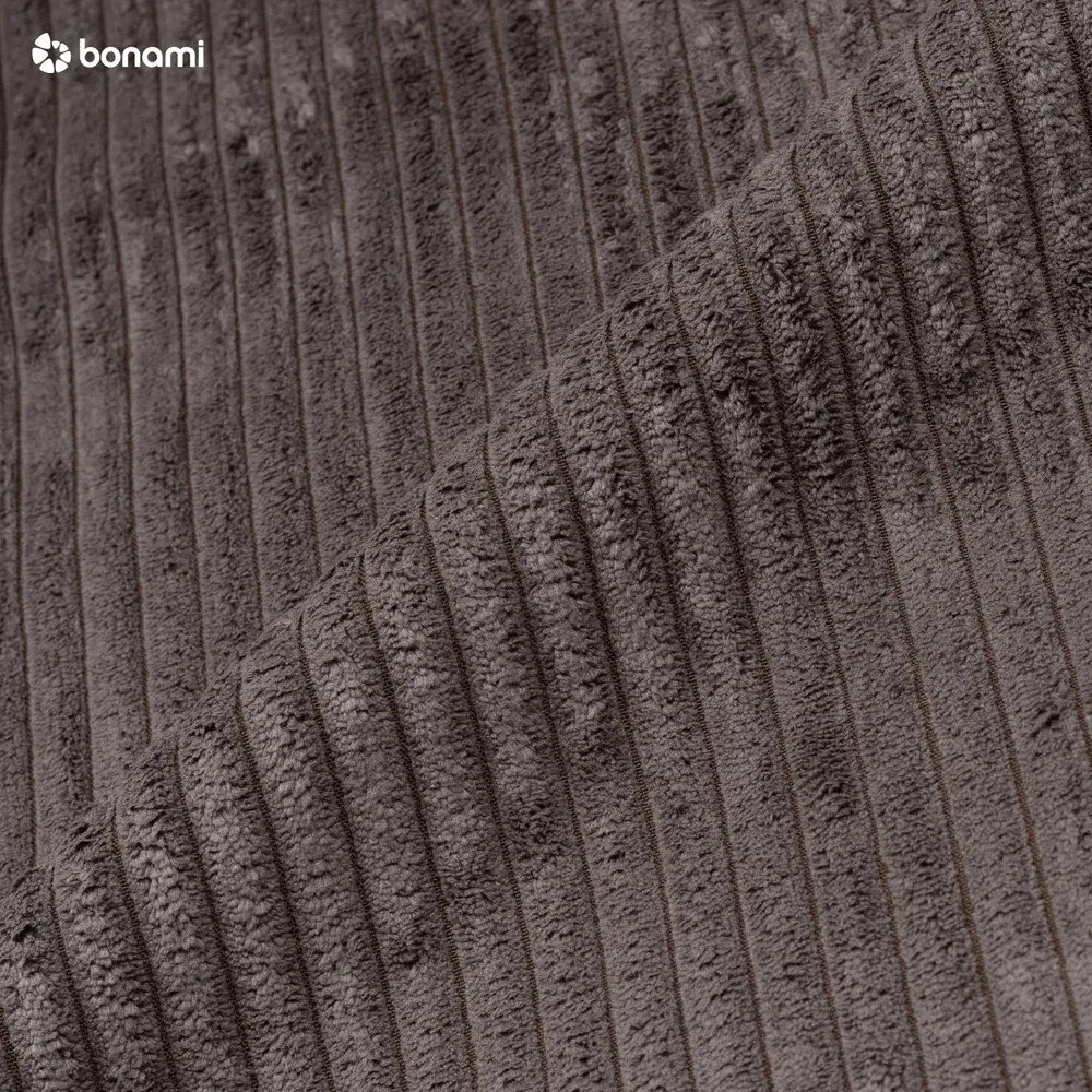 Szürkésbarna kordbársony kinyitható kanapé 245 cm Nihad – Bobochic Paris