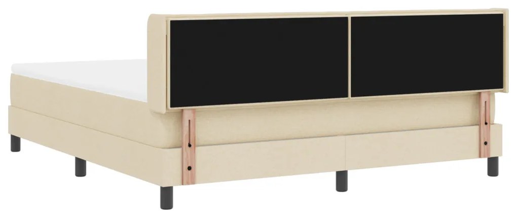 Boxspring Ágy Matraccal – Krém színben, 180 x 200 cm, szövetből.
