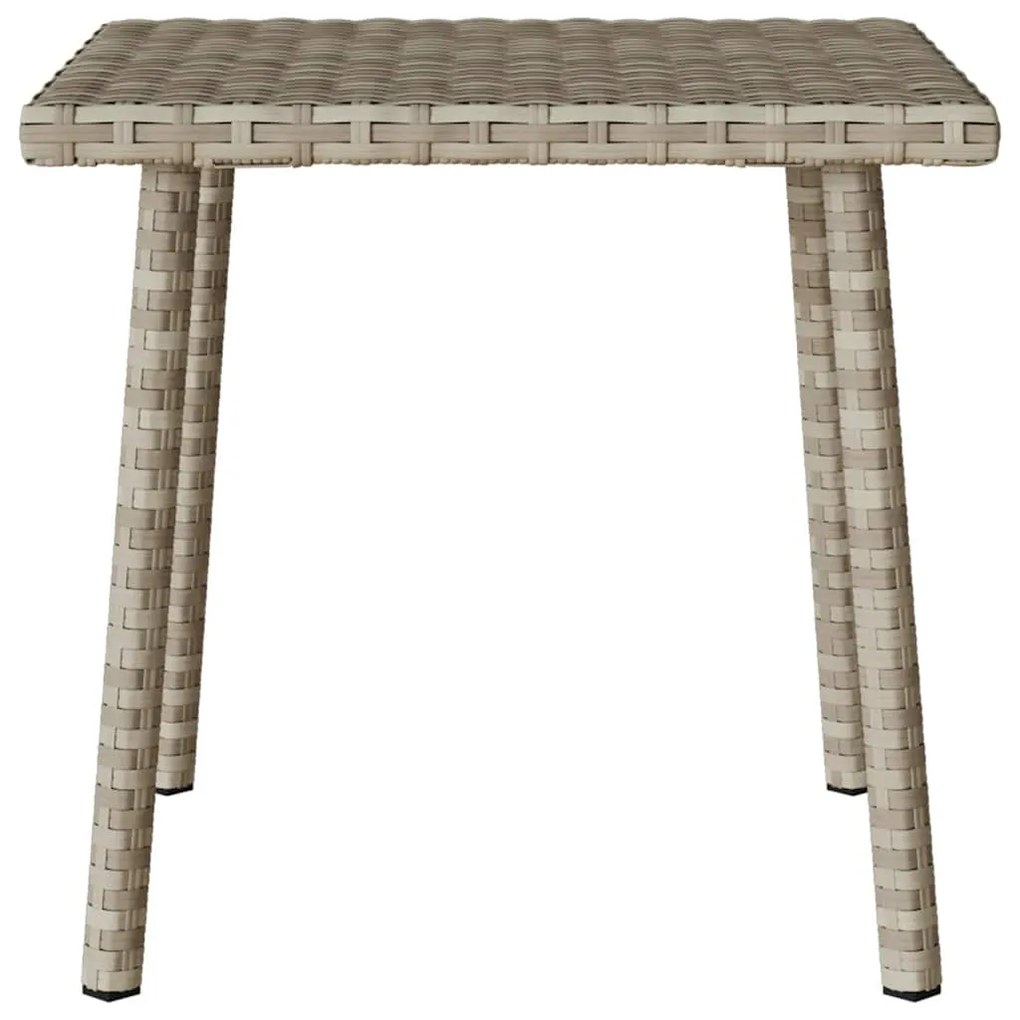 téglalap polyrattan kerti dohányzóasztal 40x40x37cm