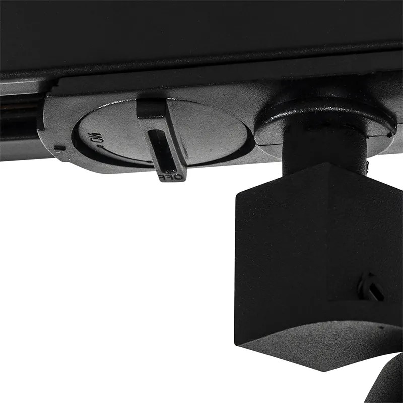 Sínrendszer 3 fekete spotlámpával, 1 fázisú - Go