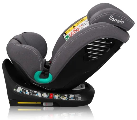 Lionelo - BASTIAAN ONE i-Size 40-150 cm forgatható autósülés alappal, kőszürke