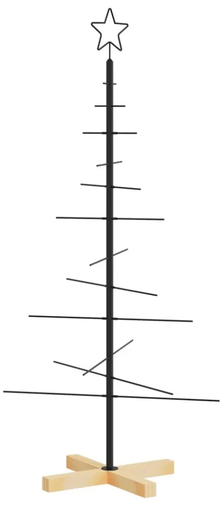 fekete fém karácsonyfa alap dekorációhoz 120 cm