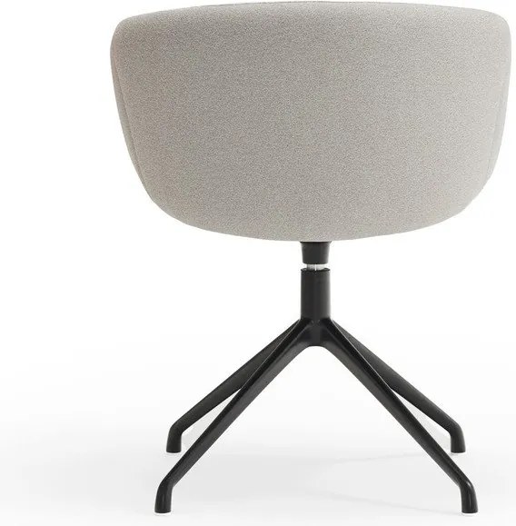 Világosszürke kárpitozott karfás étkezőfotel Add – Teulat