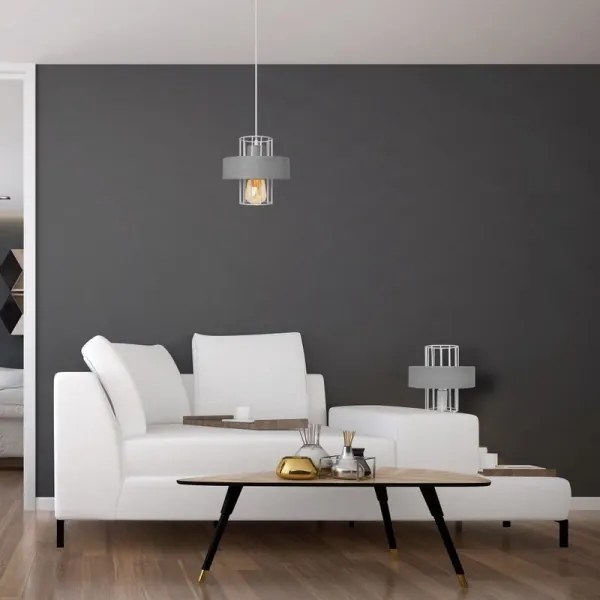 Asztali lámpa VOLTA 1xE27/15W/230V szürke