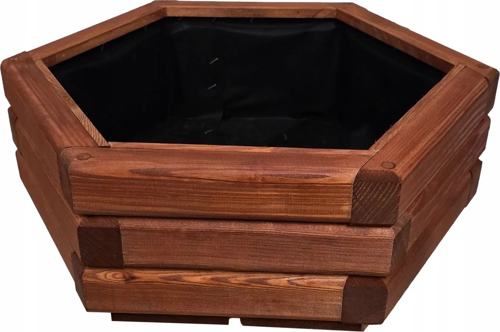 Kerti virágtartó, fa Árvácska 50/43/20 cm Mahagóni