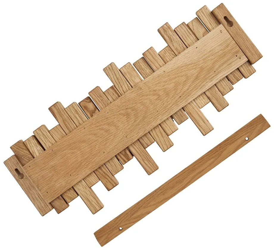Natúr színű tölgyfa fali fogas 3 cm Caltra – House Nordic