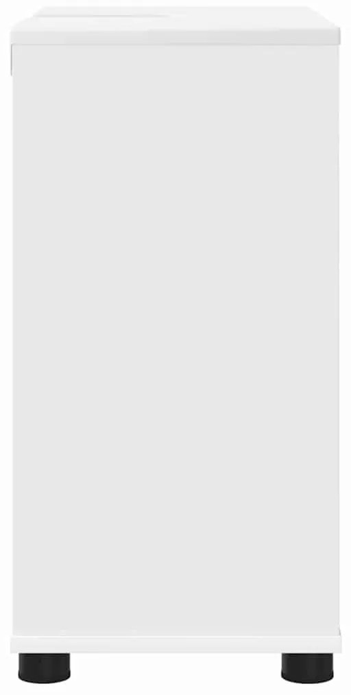 Fürdőszoba mosdószekrény ajtóval Fehér 60 x 30 x 60 cm Faanyag