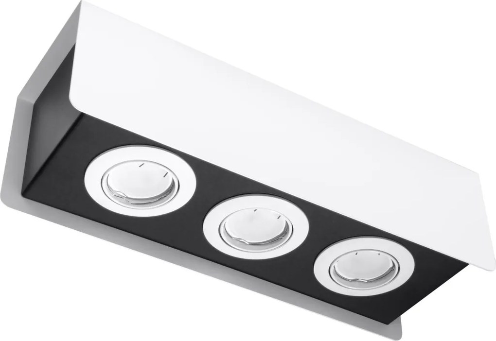 SOLLUX SL-0407 STEREO Kocka Mennyezeti Lámpa Fehér, Fekete GU10 IP20