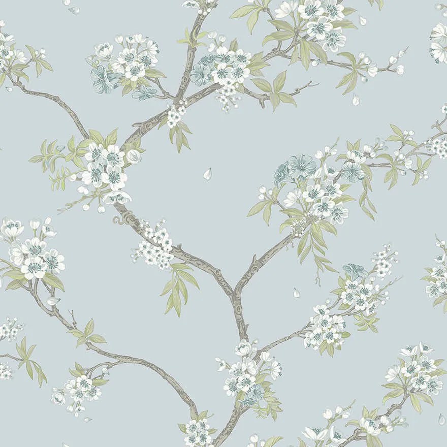 Holden Decor Imaginarium 3 Cherry Blossom kék cseresznyevirágos papír tapéta – 14214