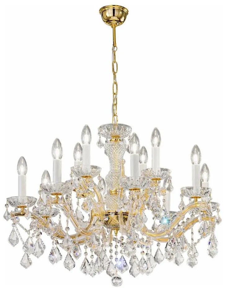 Kolarz 3149.88+4.3.KoT - MARIA LOUISE kristály csillár 12xE14/40W/230V 24K arany