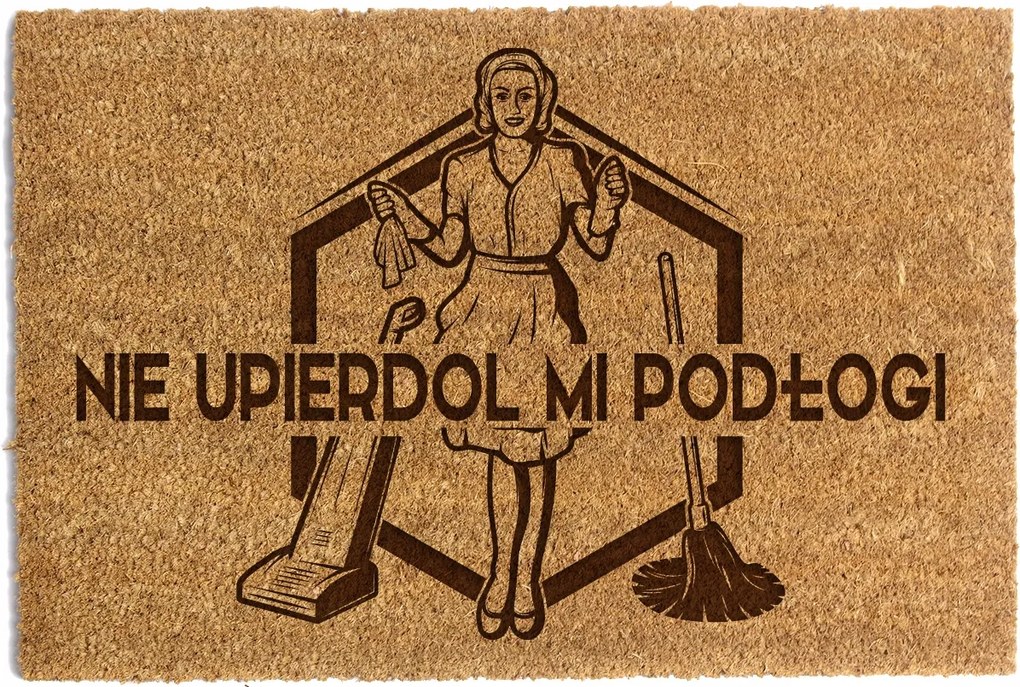 Lábtörlő Ajtó Alá 60 x 90cm Nem Alszik*alul Kókusz