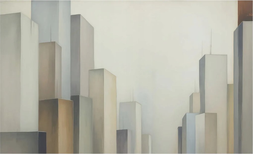 Divatos Flizelin Fali Tapéta Furnér Városi felhőkarcolók 416x254 Ragasztó