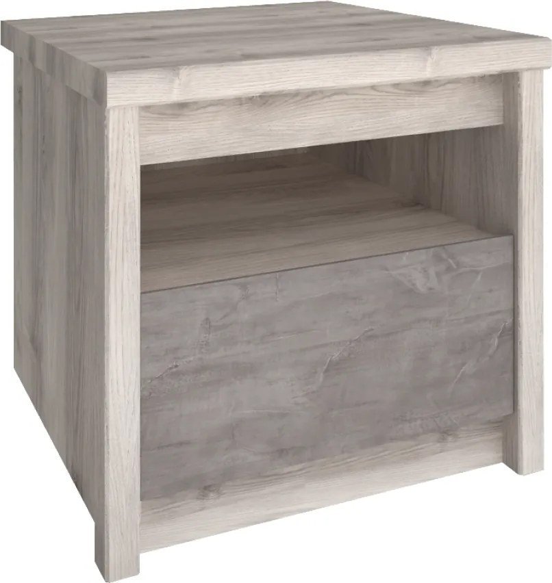 Éjjeliszekrény 1S, nairobi gesztenye/onix, JESI